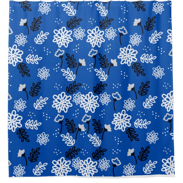 Cortina Para Box Blue leaves romantic garden (Frente)