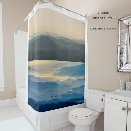 Cortina Para Box Blue Ridge Mountain Sunrise  Sunset Shower Curtain
