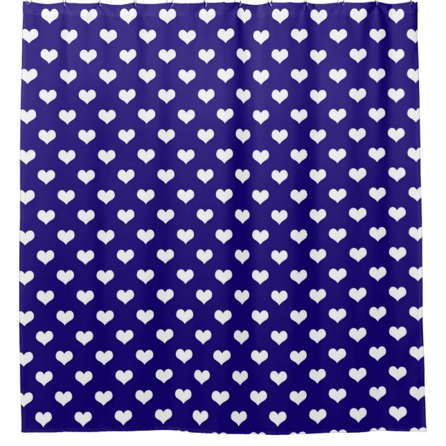 Cortina Para Box Blue White Love Heart Design (Frente)