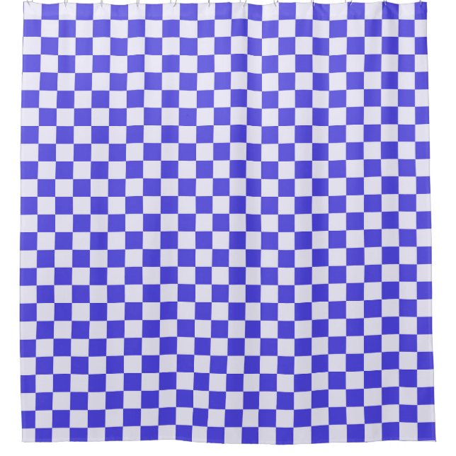 Cortina Para Box Blueberry cream checkered pattern (Frente)