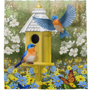 Cortina Para Box Bluebird e redondo Amarelo