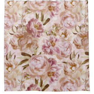 Cortina Para Box Blush Peonies Springflower Jardim Opulento