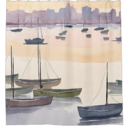 Cortina Para Box Boat Marina | Watercolor Ocean Bay