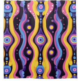 Cortina Para Box Boho Abstrato colorido 3