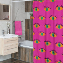 BOHO Mau Olho Padrão Funky Fuchsia Divertido