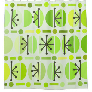 Cortina Para Box Boho Retro Bowls Chartreuse