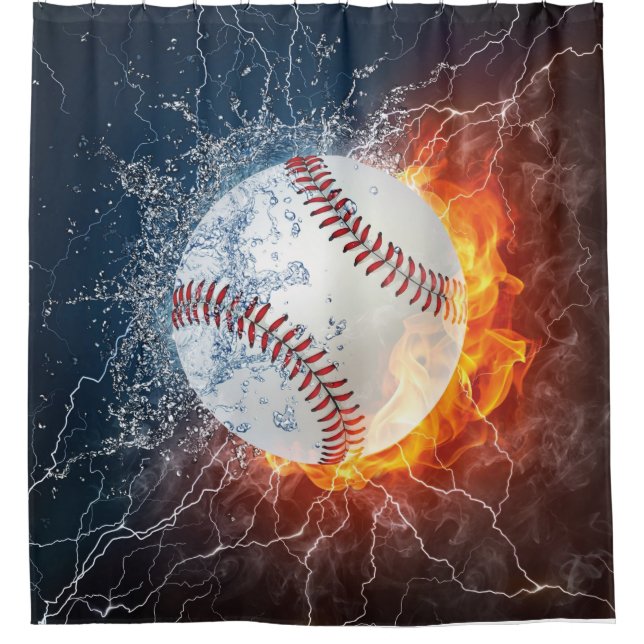 Cortina Para Box Bola de Baseball (Frente)