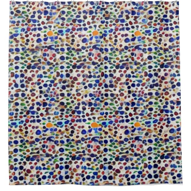 Cortina Para Box bolinhas de estilo único no estilo oriental (Frente)