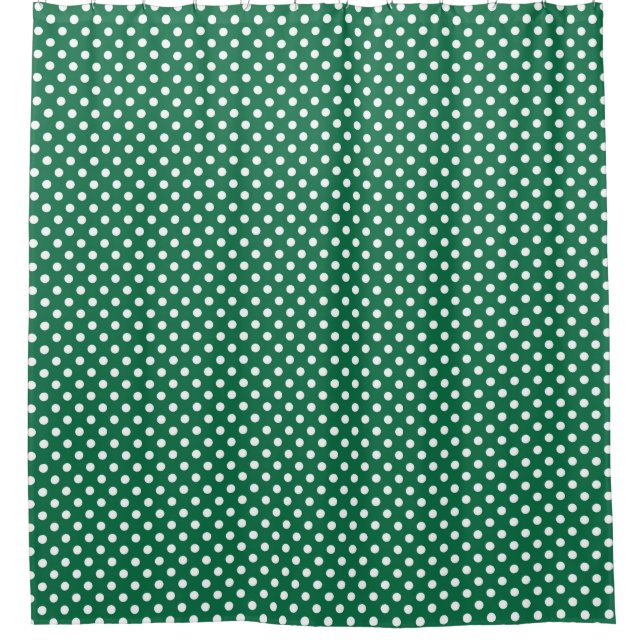 Cortina Para Box bolinhas verdes, brancas e verdes (Frente)