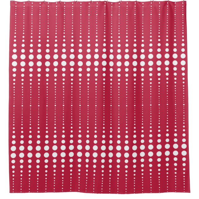 Cortina Para Box Bolinhas vermelha, bolinhas, retrorreflector, boli (Frente)