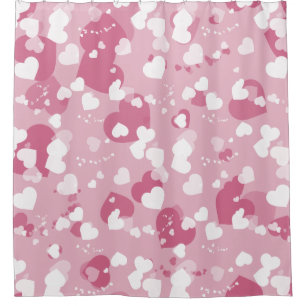 Cortina Para Box Bonito Coração de Amor Rosa