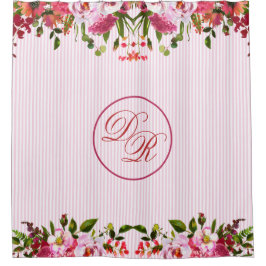 CORTINA PARA BOX BONITO EM MONOGRAMA FLORAL DE PINK E TAMBÉM EM STR