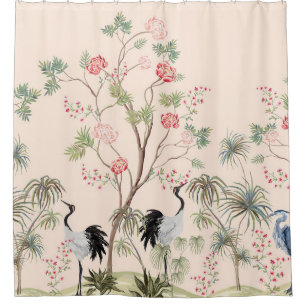 Cortina Para Box Bonito papel de parede de chinoiserie exótico. Des
