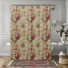 Cortina Para Box Bonito Vintage Elegante Vitoriana Rosa Rosada Bran