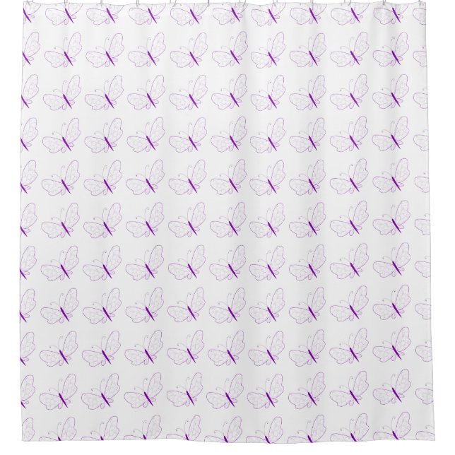 Cortina Para Box borboleta roxa (Frente)