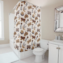 Borboletas de Boho estéticas com folhas Primavera