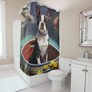 Cortina Para Box Boston Terrier em um remo: Uma aventura cênica