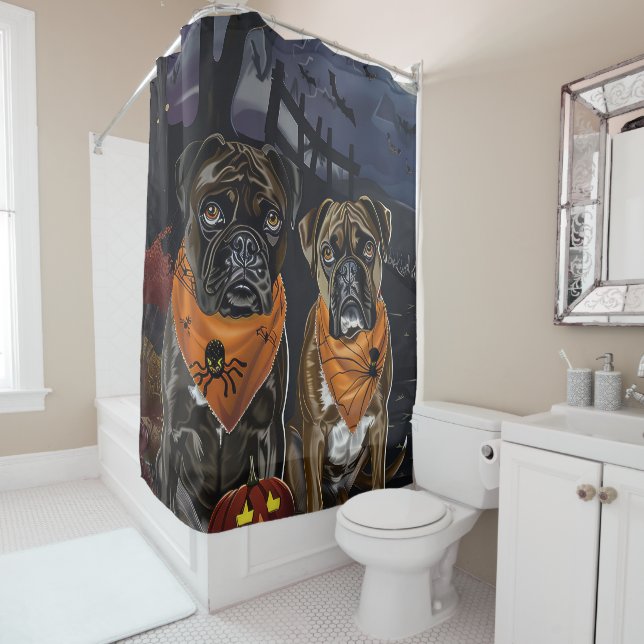 Cortina Para Box Boxer Halloween Assustador (In Situ)