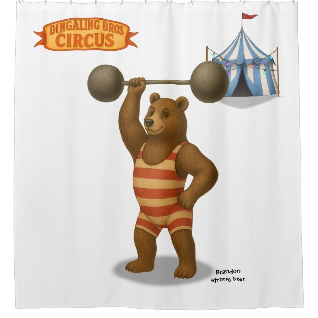 Cortina Para Box Brandon, urso forte do circo (Frente)