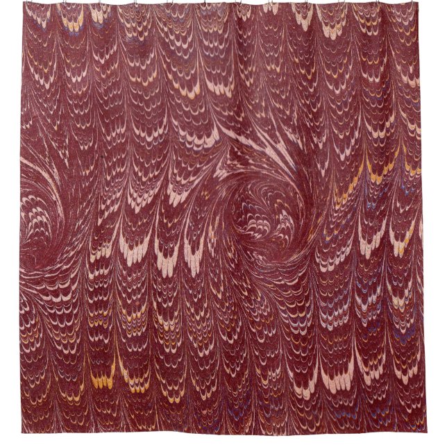 Cortina Para Box brick red marble print (Frente)