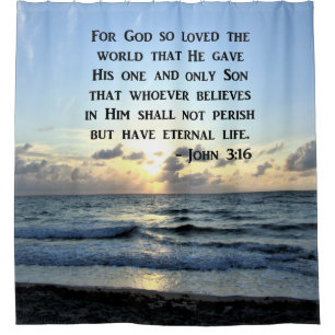 CORTINA PARA BOX BRIGHT BLUE JOHN 3:16 OCEAN PHOTO DESIGN