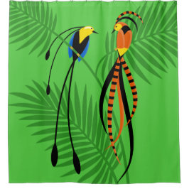 Cortina Para Box Bright Colorful Birds of Paradise