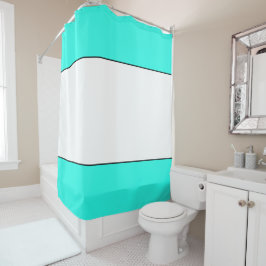 Cortina Para Box Bright Wide White Aqua NMaritime Stripes de Verão 