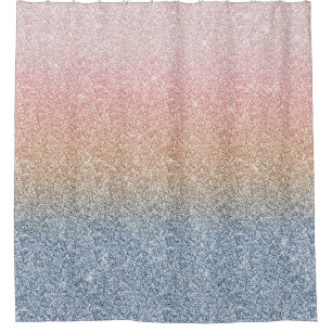 Cortina Para Box Brilhante Rosa azul brilhante Brilhante Dourado