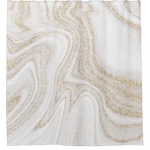 Cortina Para Box Brilho de ouro branco moderno