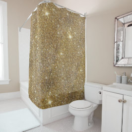 Cortina Para Box Brilho Dourado luxuoso - imagem impressa