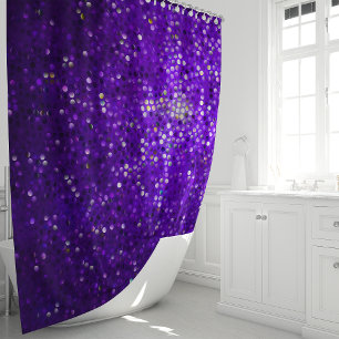 Cortina Para Box Brilho Roxo Glitter Glam