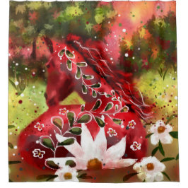 Cortina Para Box Brincadeiras de Margarida Balançando em Abstrato d