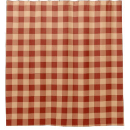 Cortina Para Box Brown Checkered Gingham Pattern