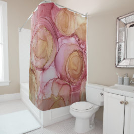 Cortina Para Box Brown Floral Abstrato