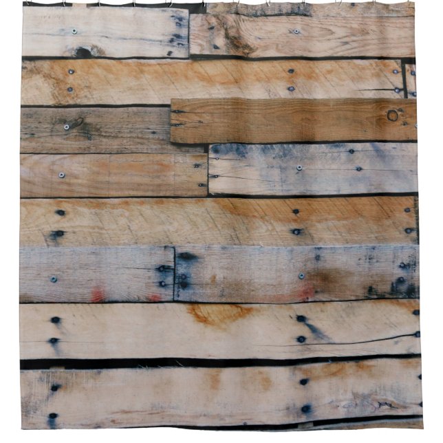 Cortina Para Box Brown wooden wall (Frente)