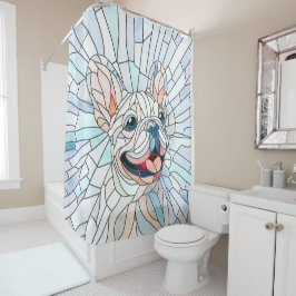 Cortina Para Box Bulldog Francês - Frenchie - mosaico pastel