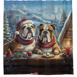 Cortina Para Box Bulldog Holiday Design Por Rich AMeN Gill
