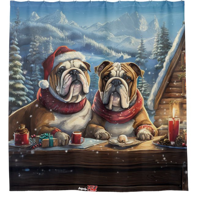 Cortina Para Box Bulldog Holiday Design Por Rich AMeN Gill (Frente)