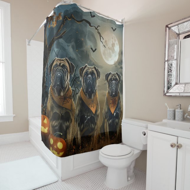 Cortina Para Box Bullmastiff Halloween Spooky (In Situ)