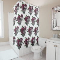 Burgundy Floral Skeleton Gótico