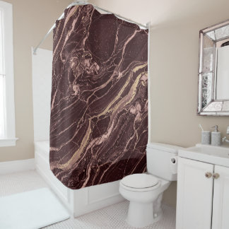 Cortina Para Box Burgundy Stone Marble Clean Luxury Look