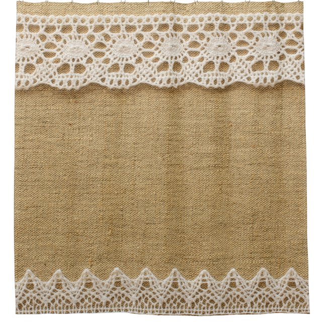 Cortina Para Box Burlap com rendas (Frente)