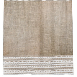 Cortina Para Box Burlap & Trim