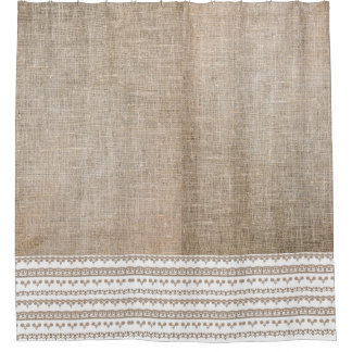 Cortina Para Box Burlap & Trim