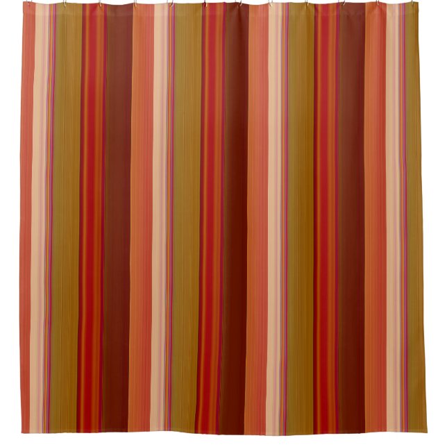 Cortina Para Box Burnt Orange Stripes (Frente)