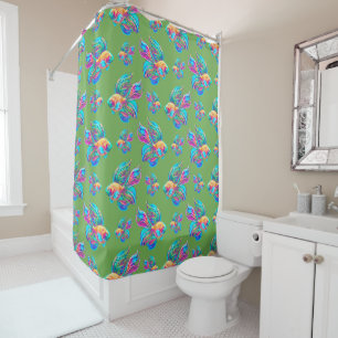 Cortina Para Box Busy Fishes Green