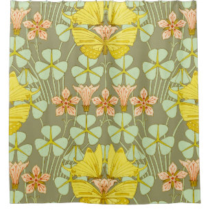 Cortina Para Box Butterfly Floral Botânica Colorida