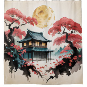 Cortina Para Box Cabana Japonesa ao Luar Arte (5)