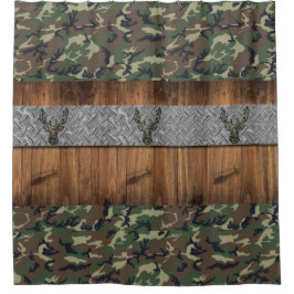 Cortina Para Box Cabina de Caçador de Caçadores no Banheiro do Camo