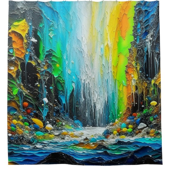 Cortina Para Box Cachoeira Pintada (Frente)